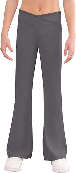 Beauhuty Girl's Flare Leggings Yoga Pants High Waisted Bootcut Dance Casual Pants Activewear Kids Bell Bottoms