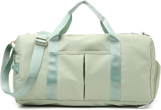 Gym Totes Gym Bag for Women with Shoe Compartment Durable Lightweight Yoga Large Handbag (Color : Green)