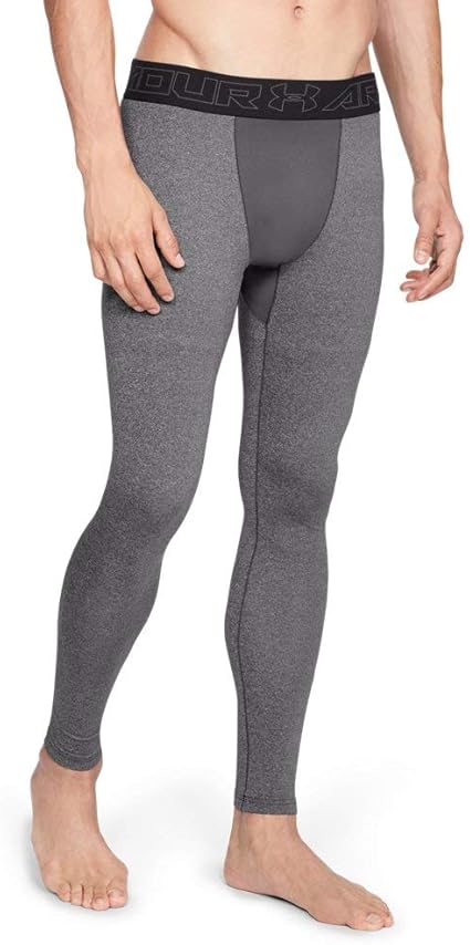 Under Armour Men's ColdGear Armour Compression Leggings , Charcoal Light Heather (019)/Black , Medium