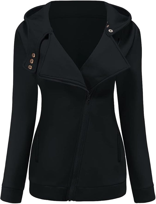Sopliagon Women Zip Up Hoodie Sweatshirt Long Sleeve Fleece Hooded Jacket Coat