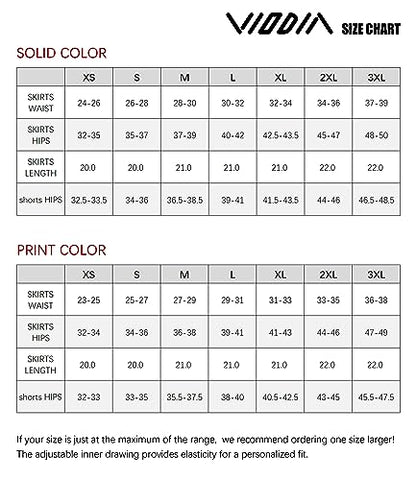 Viodia Women's 20" Knee Length Skorts Skirts Athletic Tennis Golf Skirt for Women Modest Sports Casual Summer Skirt with 5 Pockets