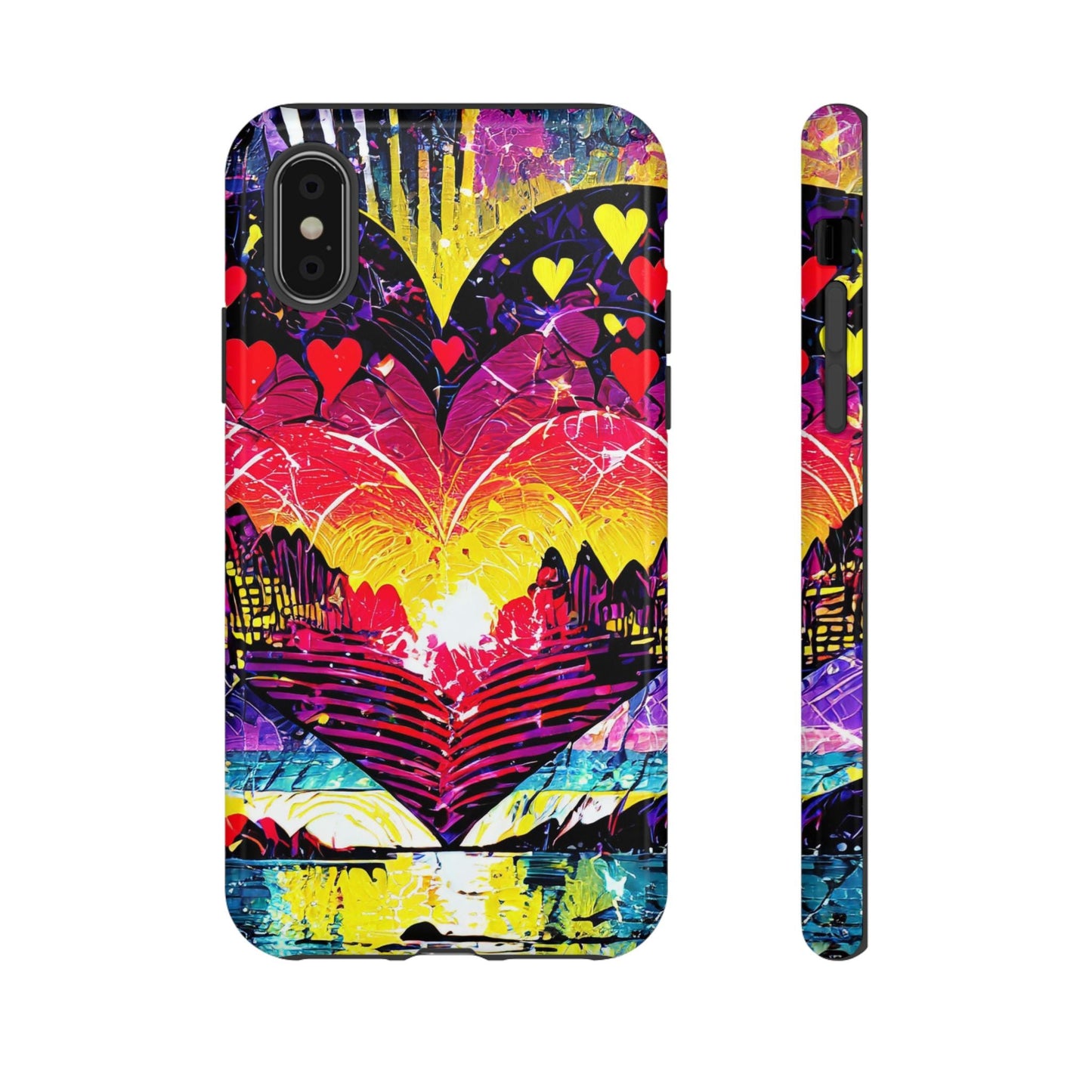 Vibrant Heart Sunset Tough Phone Case