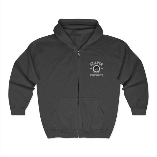 Skater University (Solid) Unisex Zip Hooded Sweatshirt