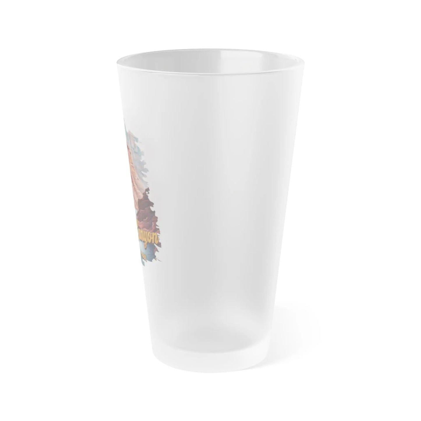 Grand Canyon National Park Frosted Pint Glass 16oz Distressed River Graphic
