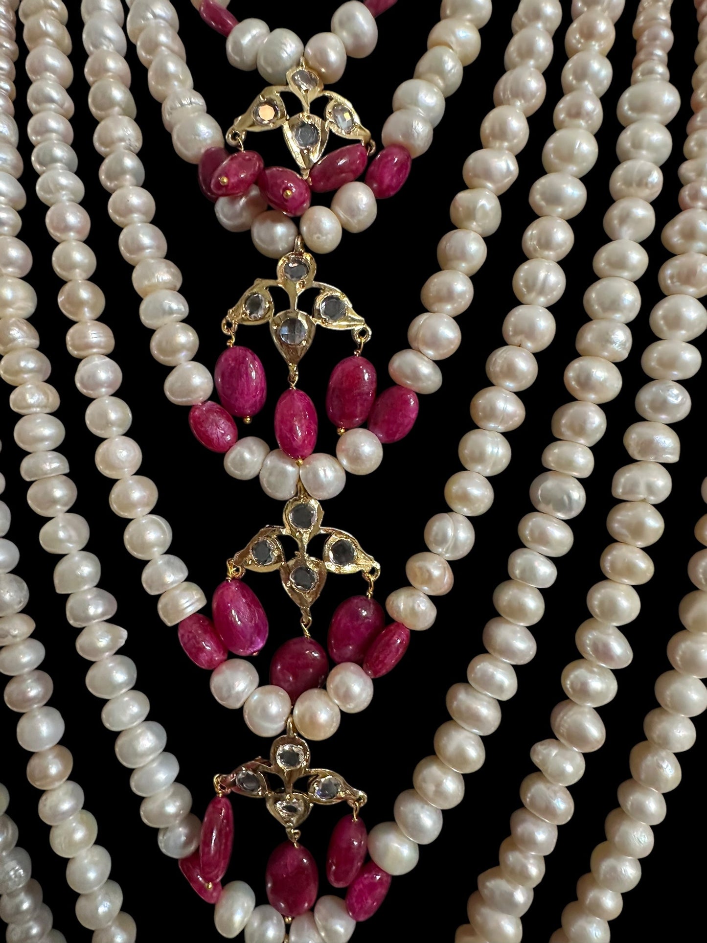 BR497 INSIA BRIDAL SET IN RUBY  ( READY TO SHIP  )