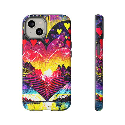 Vibrant Heart Sunset Tough Phone Case