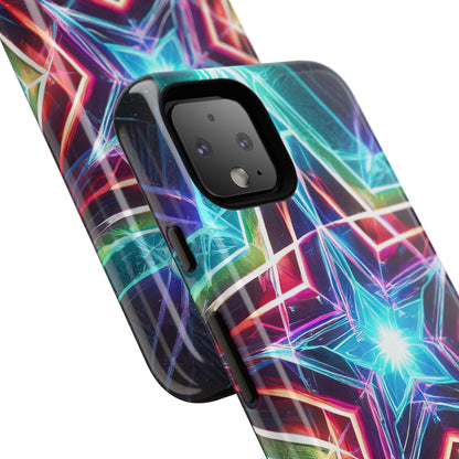 Neon Light Stars Tough Phone Case