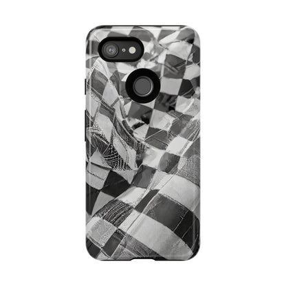 Abstract Checker Print Tough Phone Case