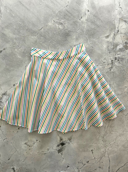 Rainbow Stripe Skater Skirt
