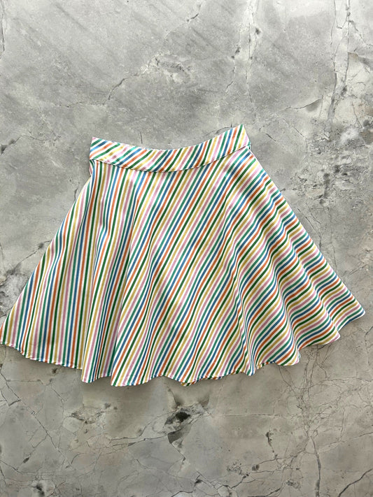 Rainbow Stripe Skater Skirt