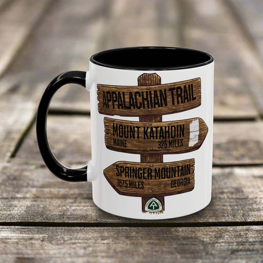 Appalachian Trail Accent Coffee Mug 11oz 15oz National Scenic AT Wood Mileage Sign