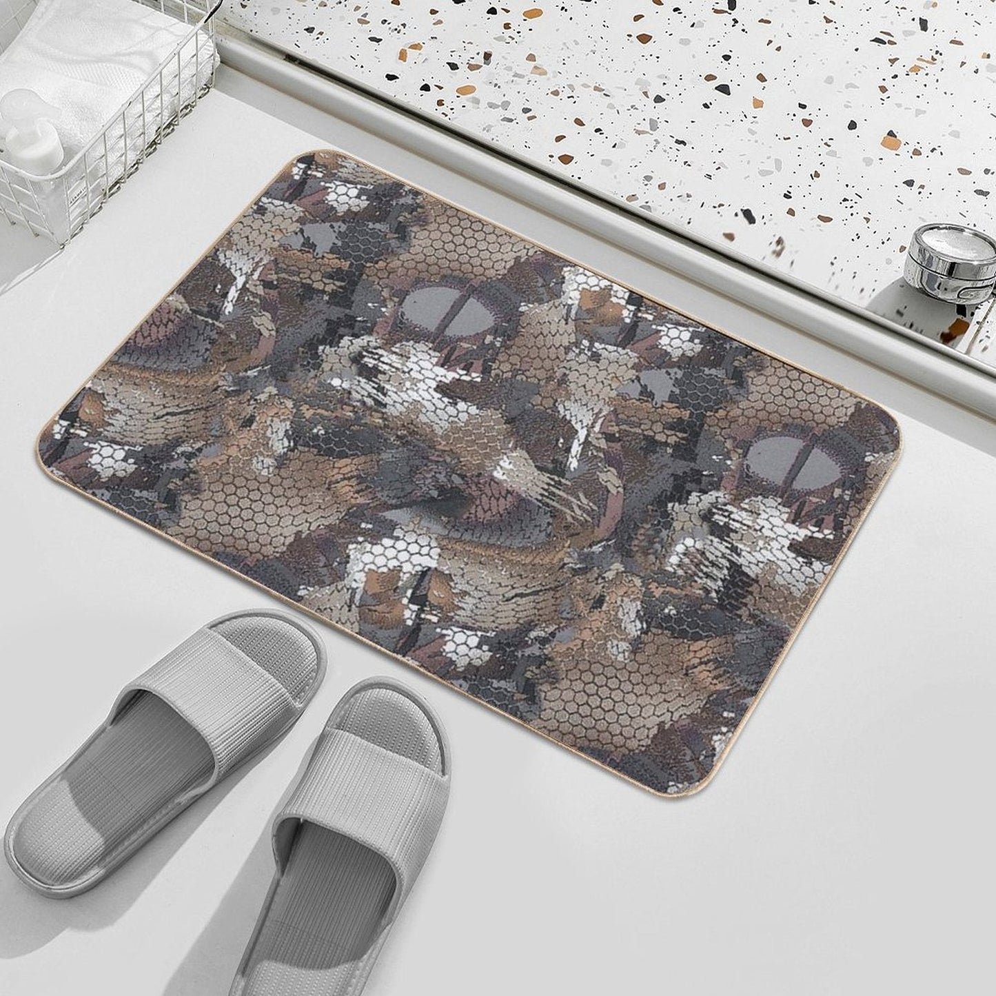 Timber Camouflage Bath Mat