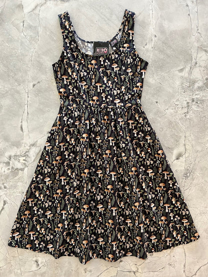 Mushrooms Fit & Flare Dress - XS only, 1 left!