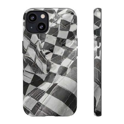 Abstract Checker Print Tough Phone Case