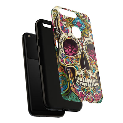 Colorful Sugar Skull Tough Phone Case