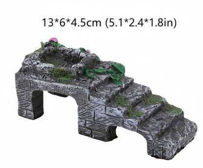 Mossy Rock Bridge Climbing Platform & Feeding Station