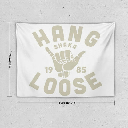 Vintage Surf Sticker Shaka Tapestry