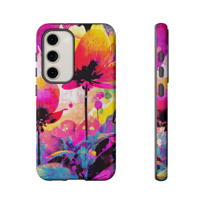 Neon Floral Tough Phone Case