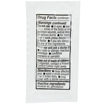 Single Antibiotic (Bacitracin) .9gm. Pouch, 144 per box