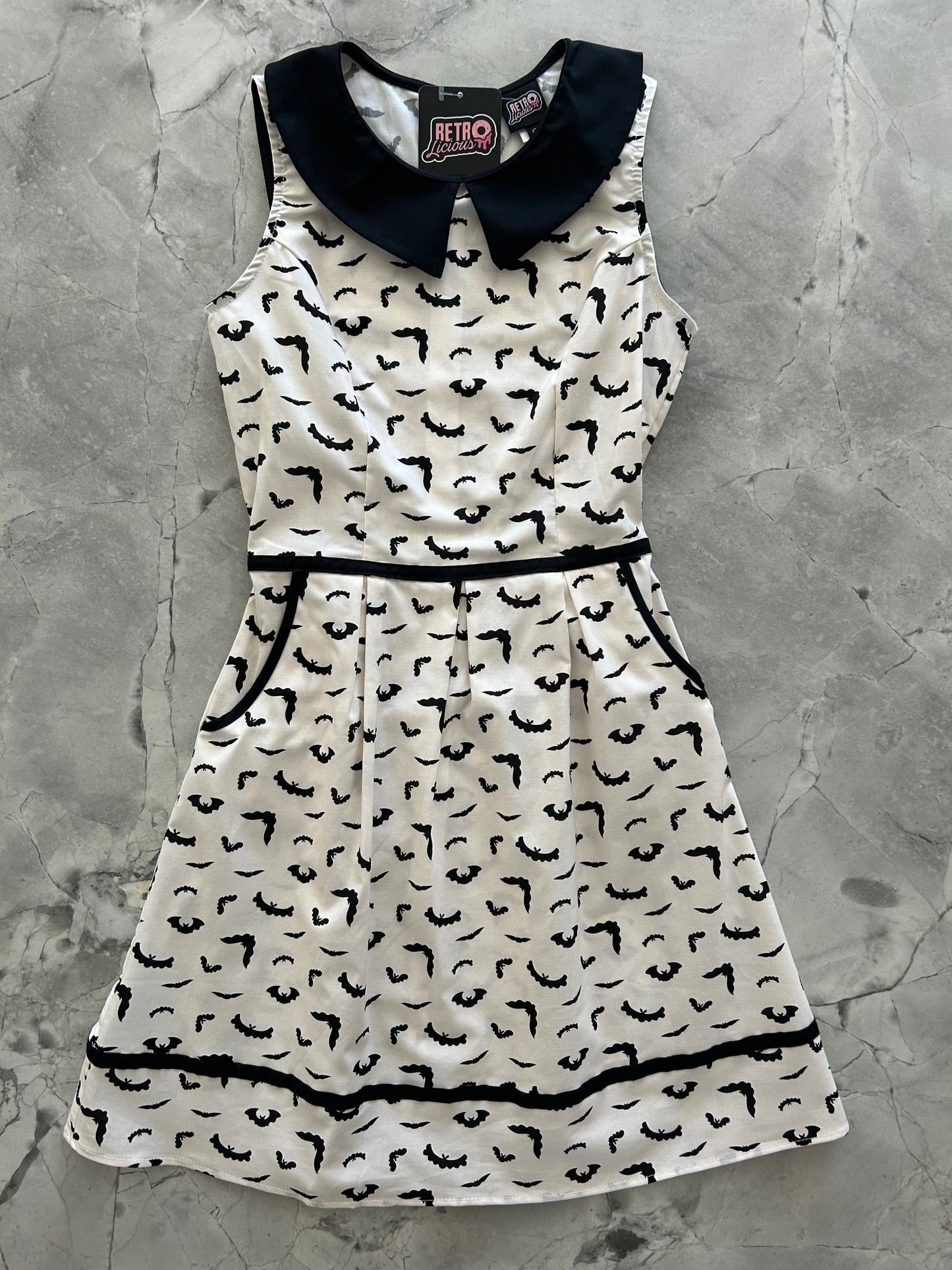 Bats Collared Dress