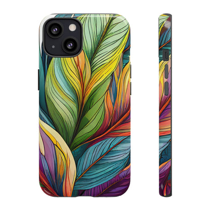 Vibrant Tropical Leaf Tough Phone Case