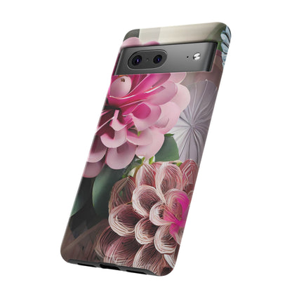 Elegant Paper Flowers Tough Phone Case