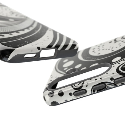 Artistic Black & White Swirl Tough Phone Case