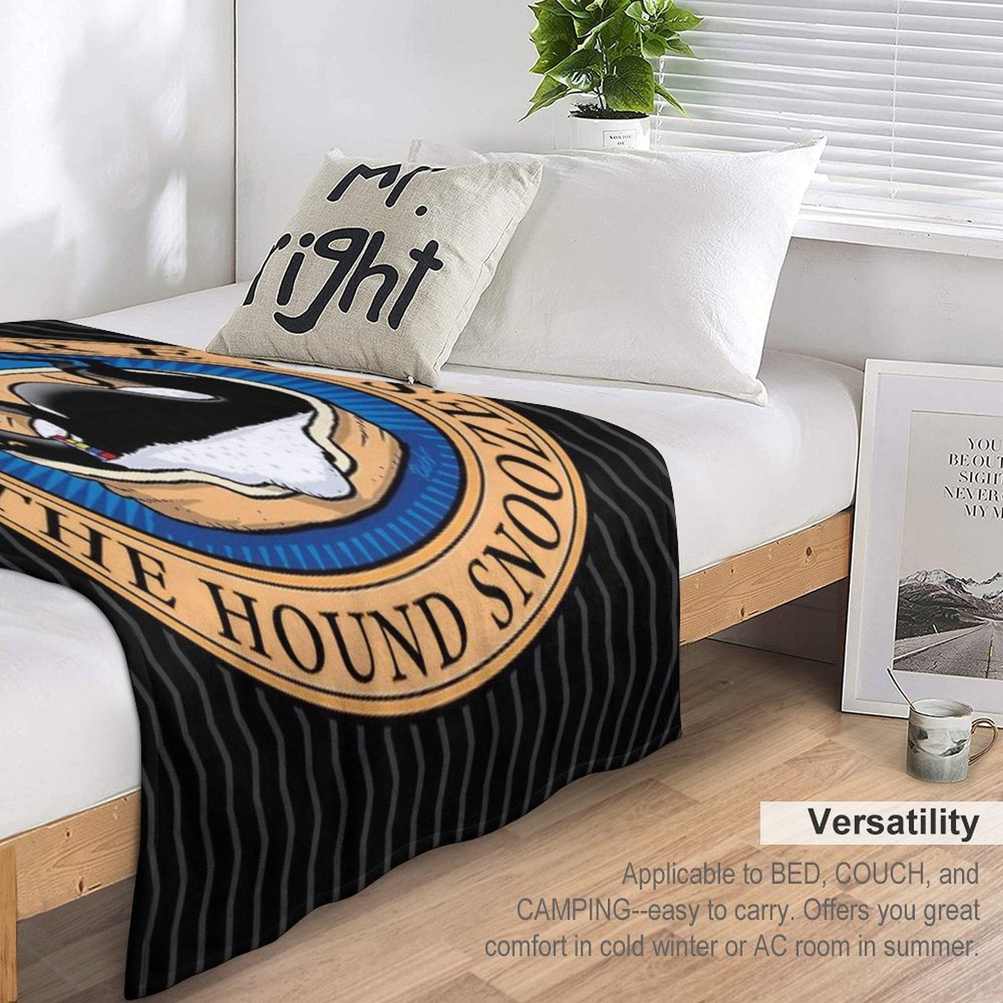 Home Is Where The Hound Snoozes Throw Blanket