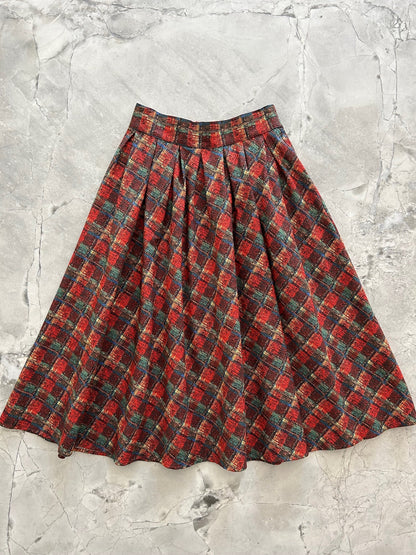 Red Plaid Doris Skirt
