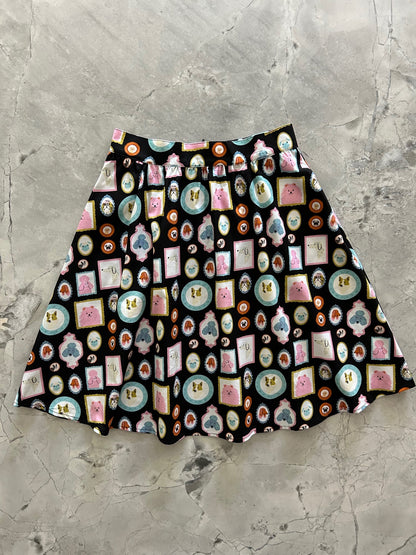 Framed A-line Skirt