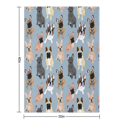 Frenchie Throw Blanket