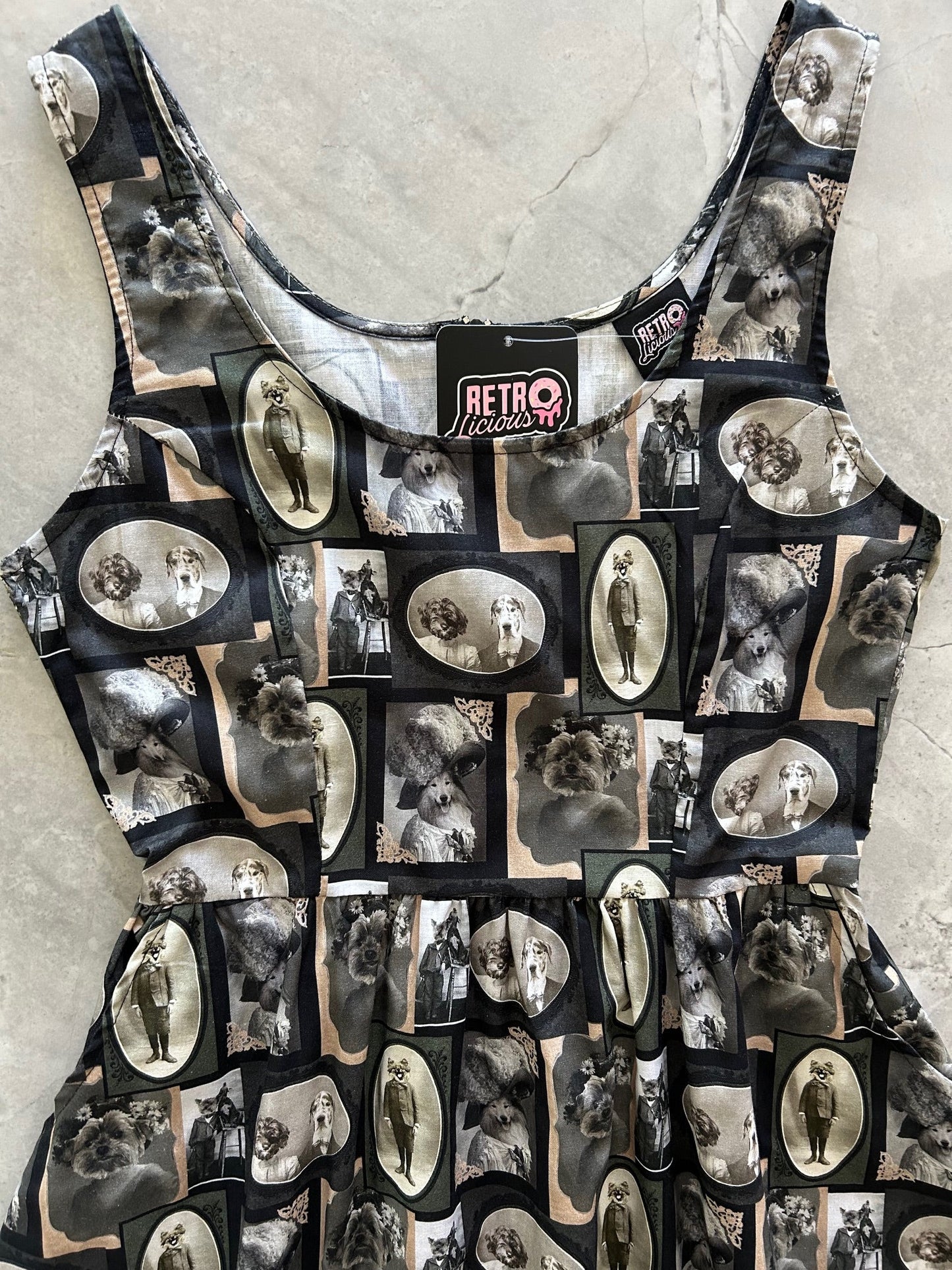 Dapper Dogs Fit & Flare Dress - Small only, 1 left!