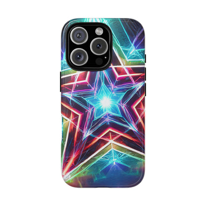 Neon Light Stars Tough Phone Case
