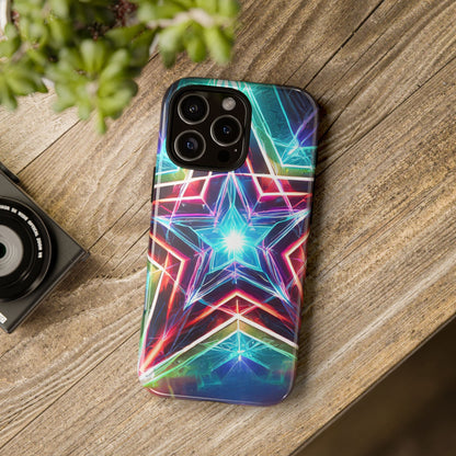Neon Light Stars Tough Phone Case
