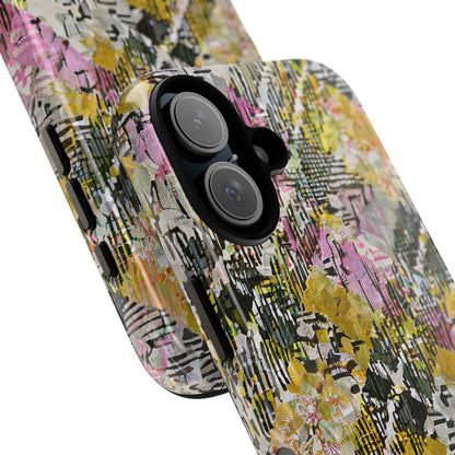 Purple Plaid Floral Artistic Tough Phone Case