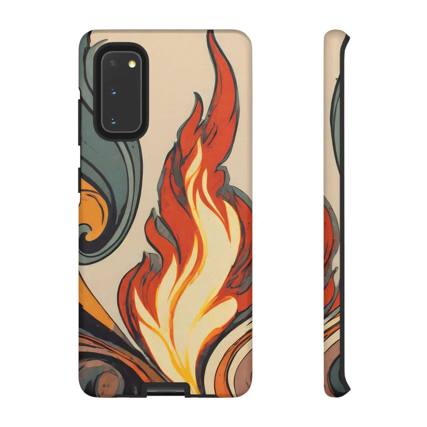 Artistic Flames Abstract Tough Phone Case