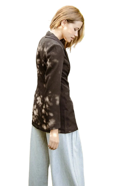 Single Breasted Peaked Lapel Blazer