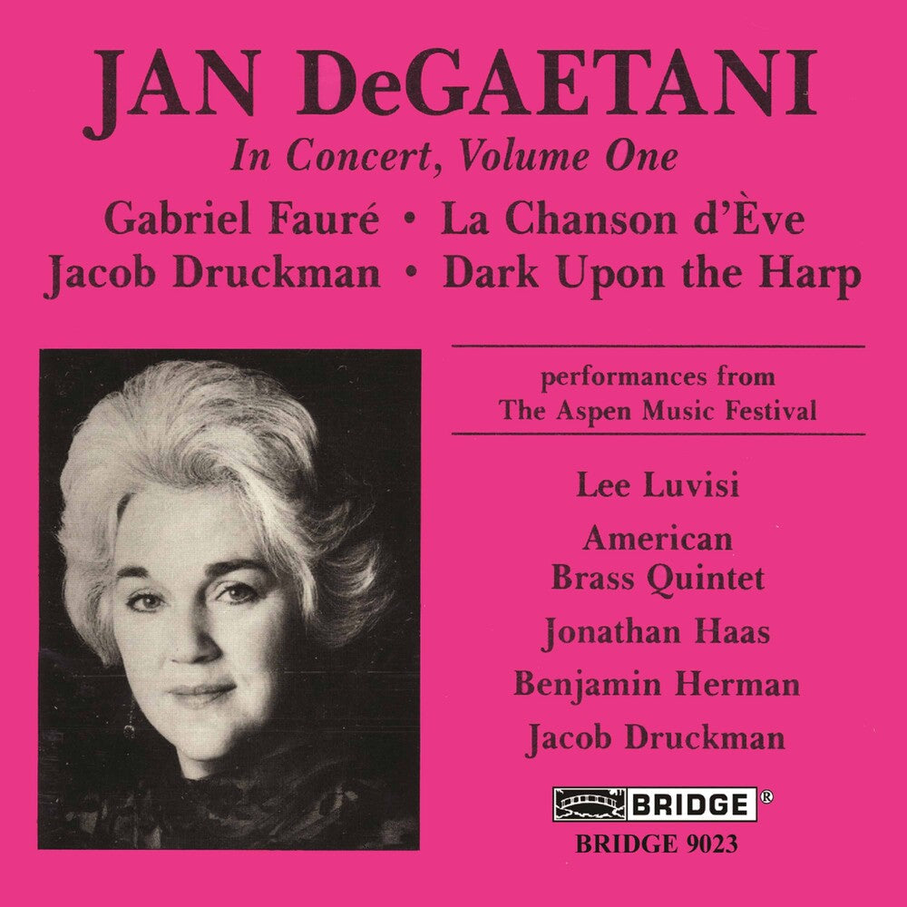 JAN DEGAETANI - Jan Degaetani in Concert 1 Music CD
