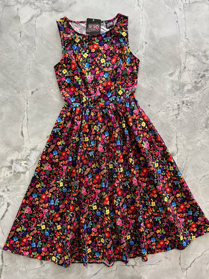 Butterfly Floral Midi Dress - XL only