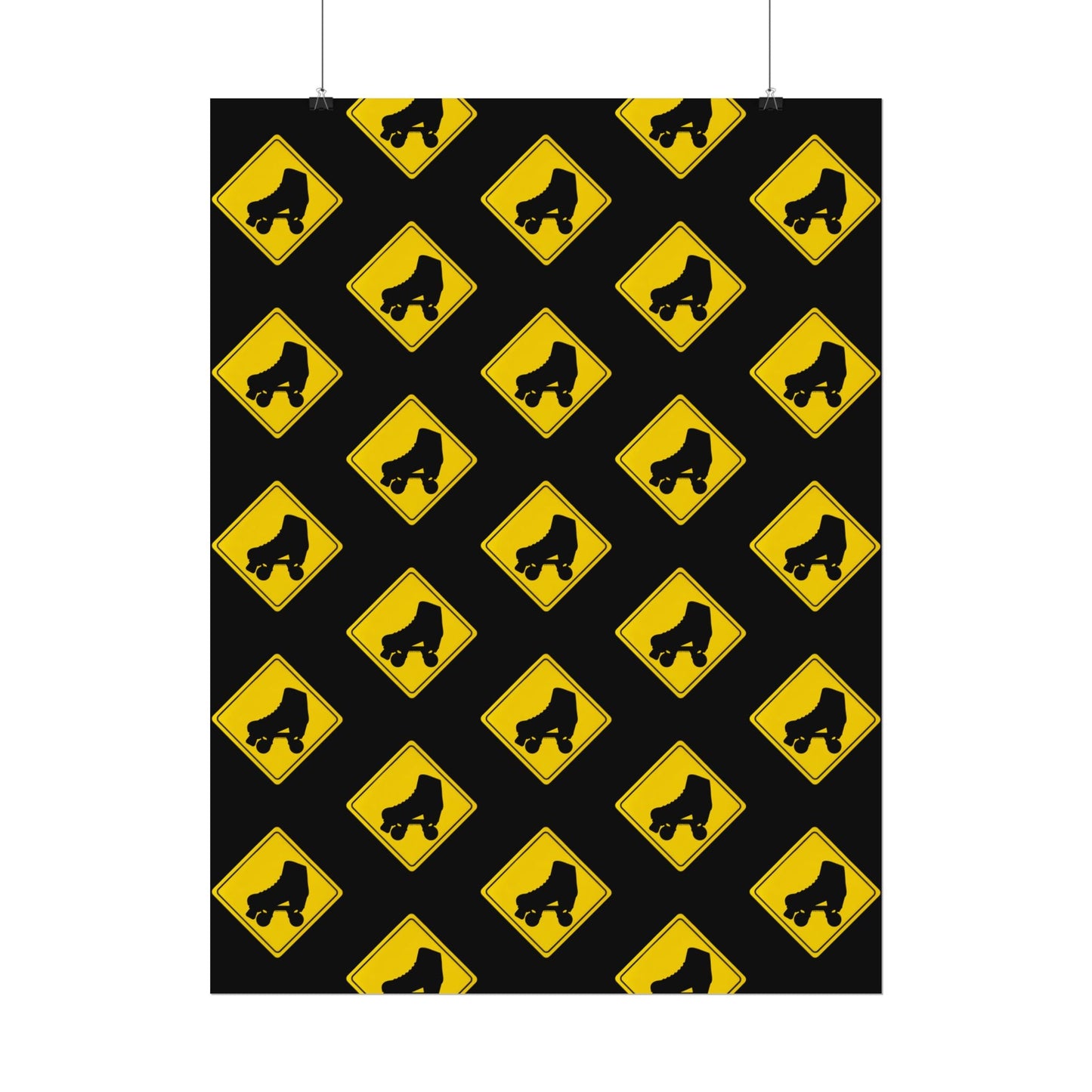 Warning Skater Rolled Poster