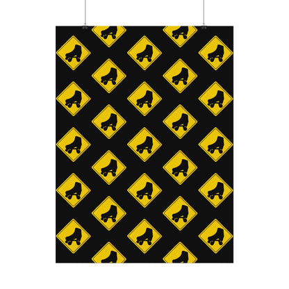 Warning Skater Rolled Poster
