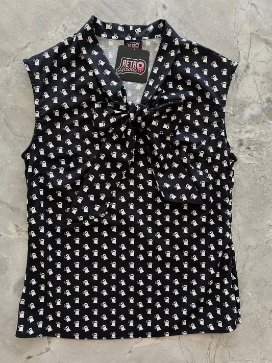 Mini Ghosts Bow Top - XL only