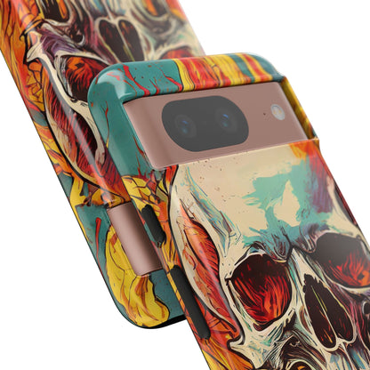 Flaming Skull Tough Phone Case