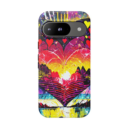 Vibrant Heart Sunset Tough Phone Case