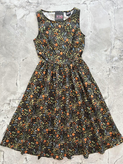Pumpkin Foliage Midi Dress