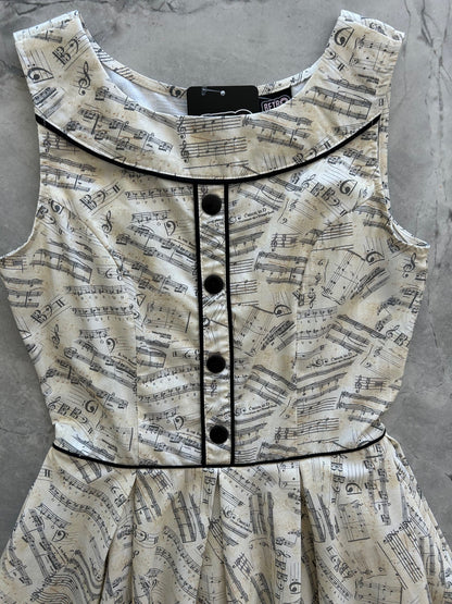 Elizabeth Dress in Music Notes- XL only, 1 left!