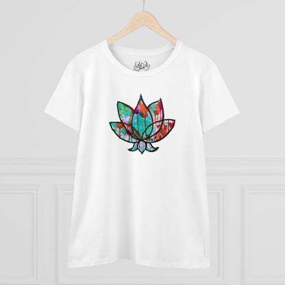 Graffiti Lotus Bloom Women's Cotton Tee
