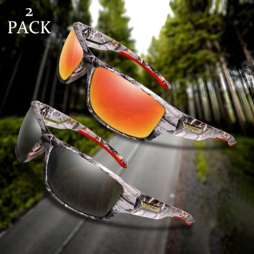 Polarized Outdoor Sports Sunglasses – Camouflage Cycling, Driving, Fishing, and Running Goggles with UV400 Protection
