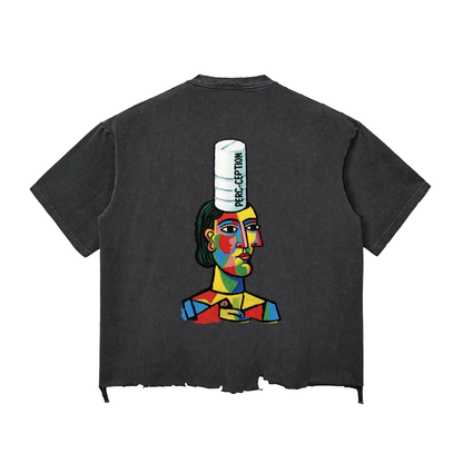 Love Pillcaso Snow Wash Raw-Hem Boxy T-shirt