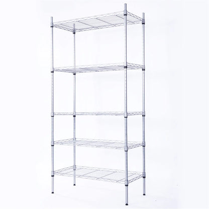 5-Tier Storage Rack with Safety Lip (29" × 13.4" × 59")
